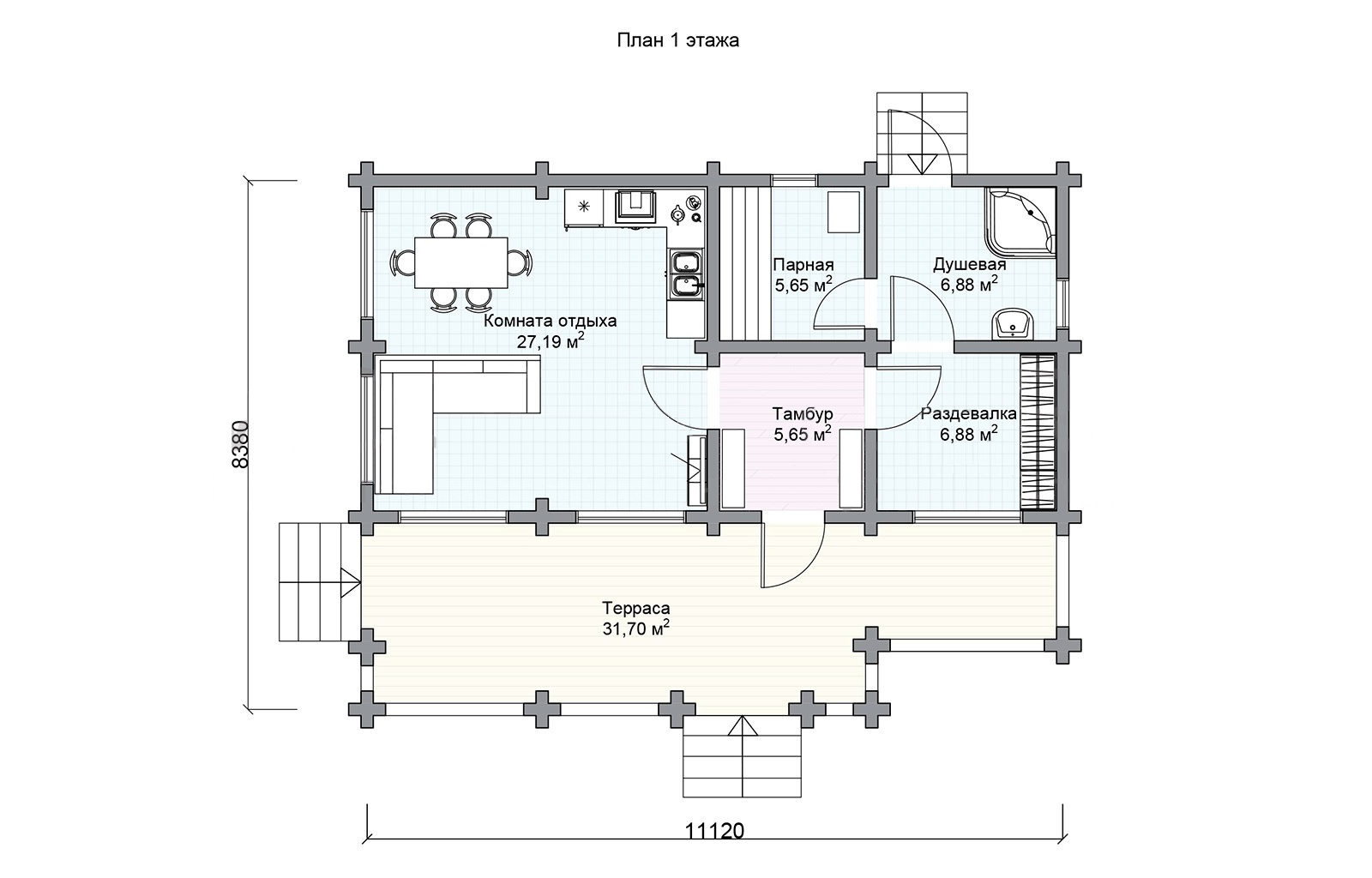 План 1 этажа